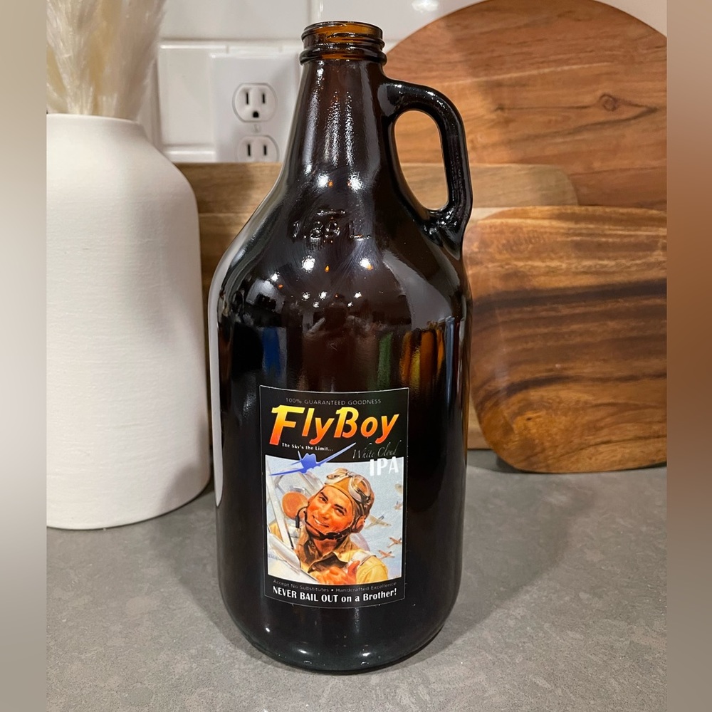 Rare Fly Boy White Cloud Ipa Brewery Beer 64oz Bottle Glass Portland